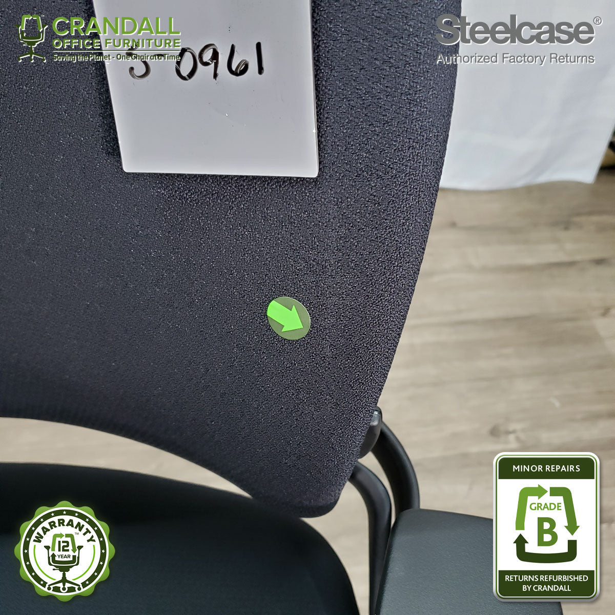 S-0961 - Steelcase V2 Leap - Grade B