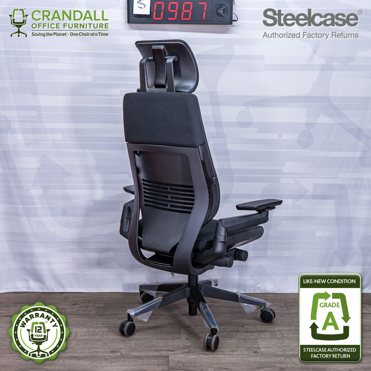 S-0987 - Steelcase Gesture with Headrest - Grade A