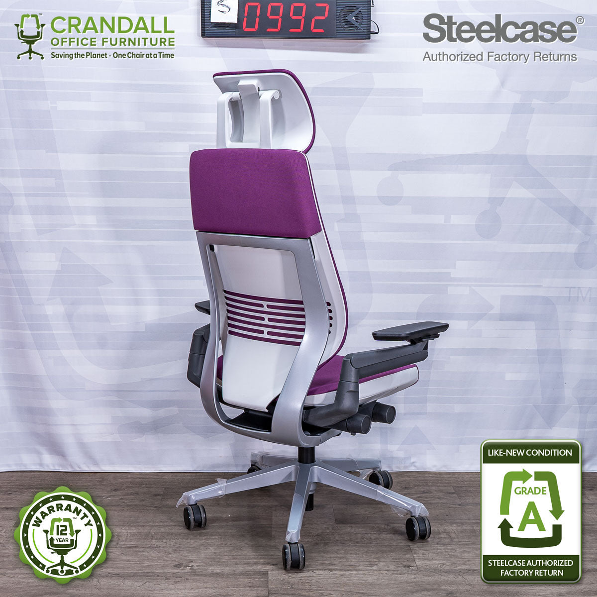 S-0992 - Steelcase Gesture with Headrest - Grade A