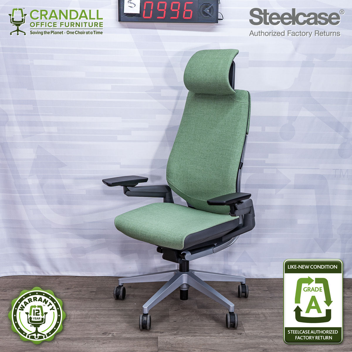 S-0996 - Steelcase Gesture with Headrest - Grade A
