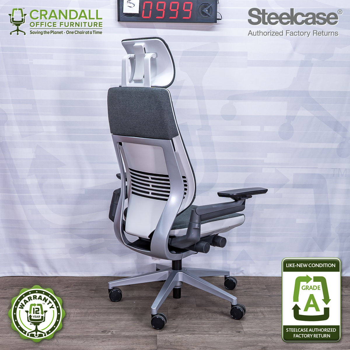S-0999 - Steelcase Gesture with Headrest - Grade A