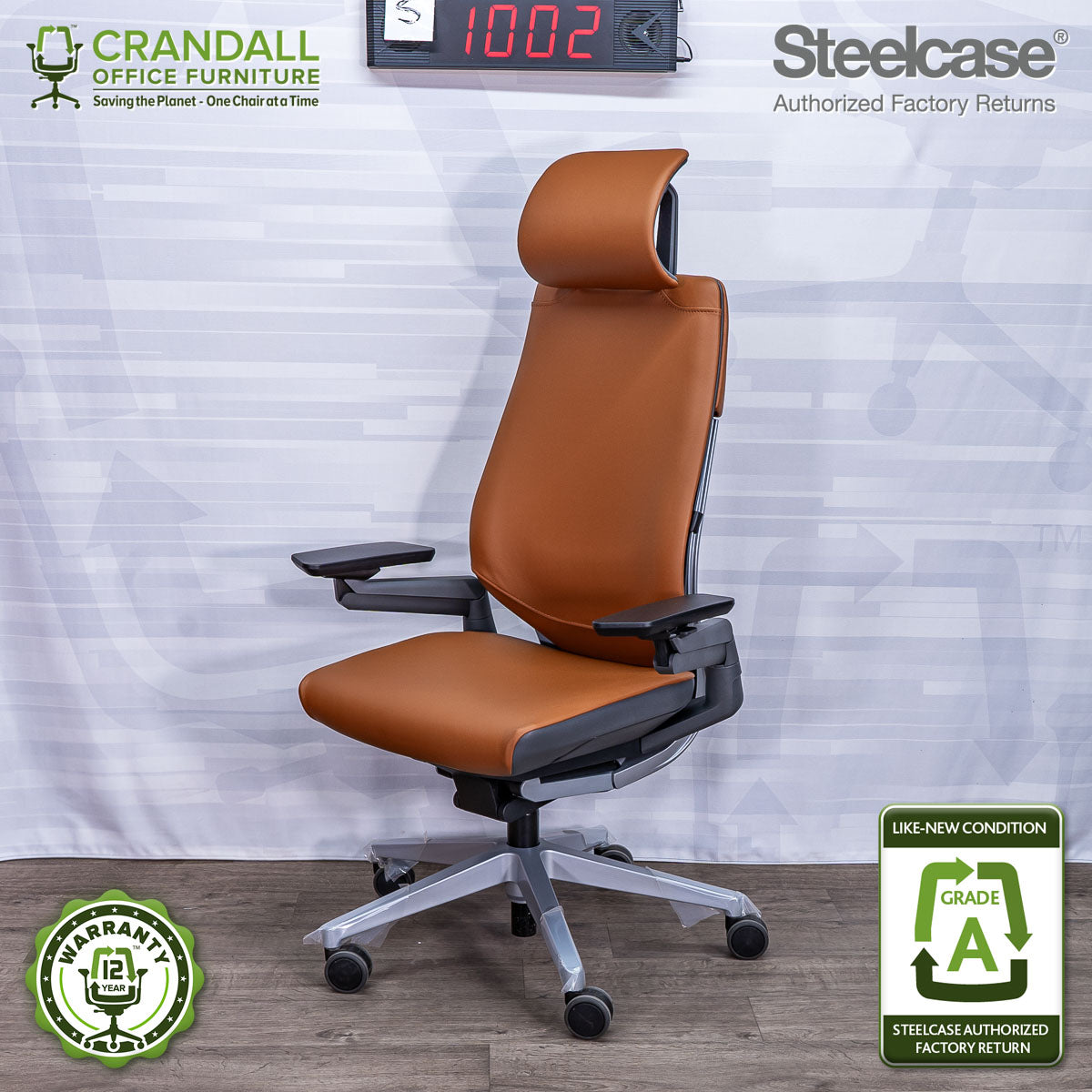 S-1002 - Steelcase Gesture with Headrest - Grade A