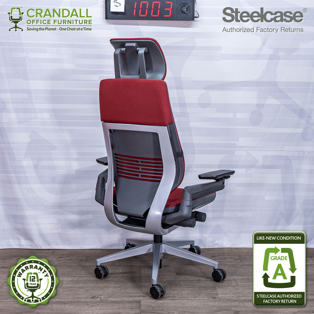S-1003 - Steelcase Gesture with Headrest - Grade A
