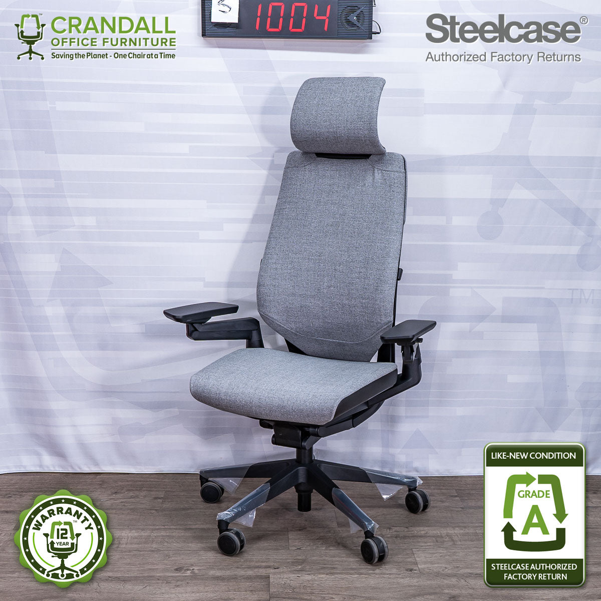 S-1004 - Steelcase Gesture with Headrest - Grade A