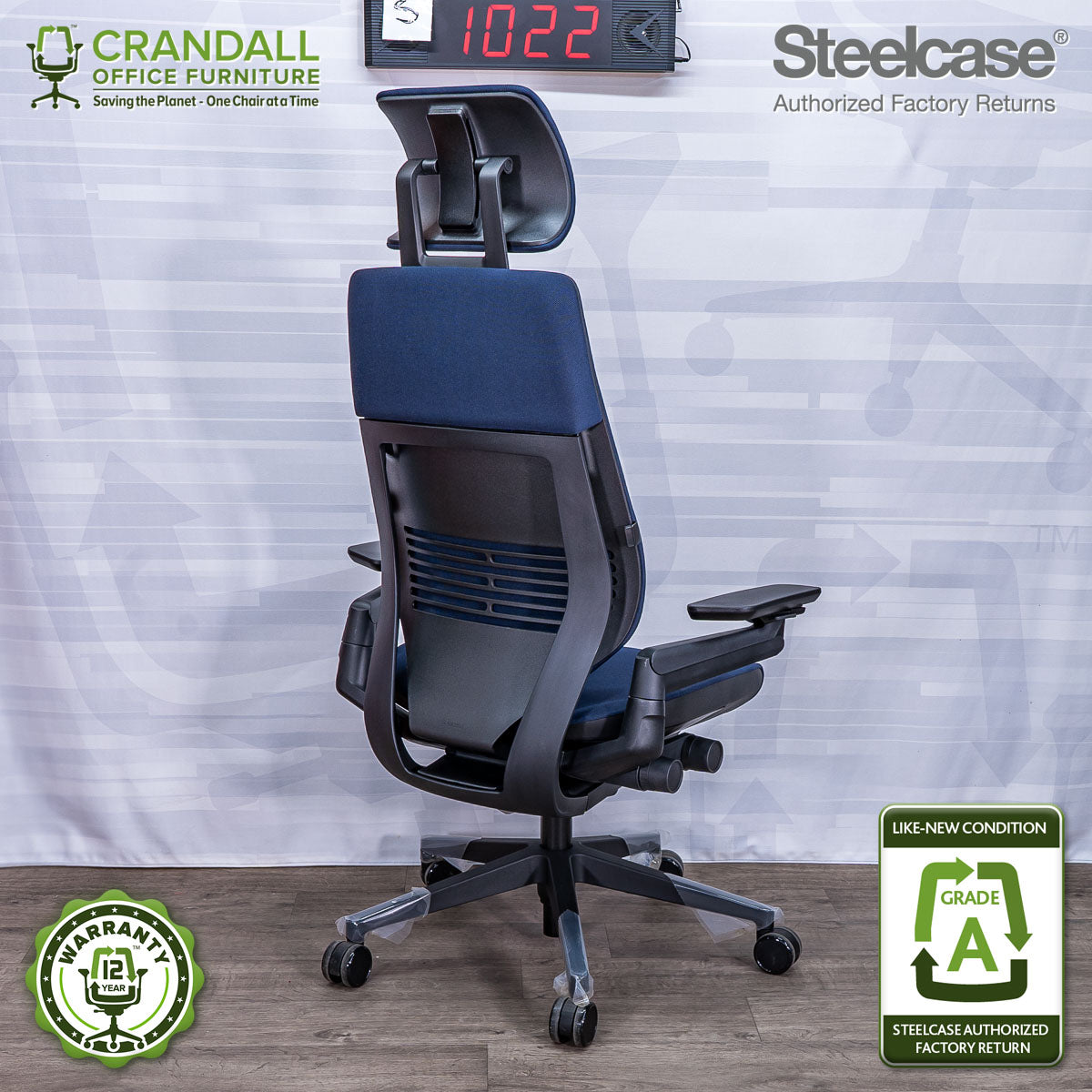 S-1022 - Steelcase Gesture with Headrest - Grade A