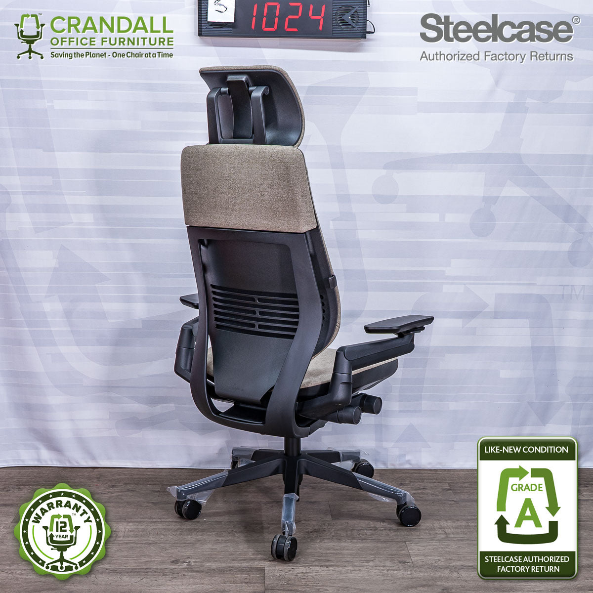 S-1024 - Steelcase Gesture with Headrest - Grade A