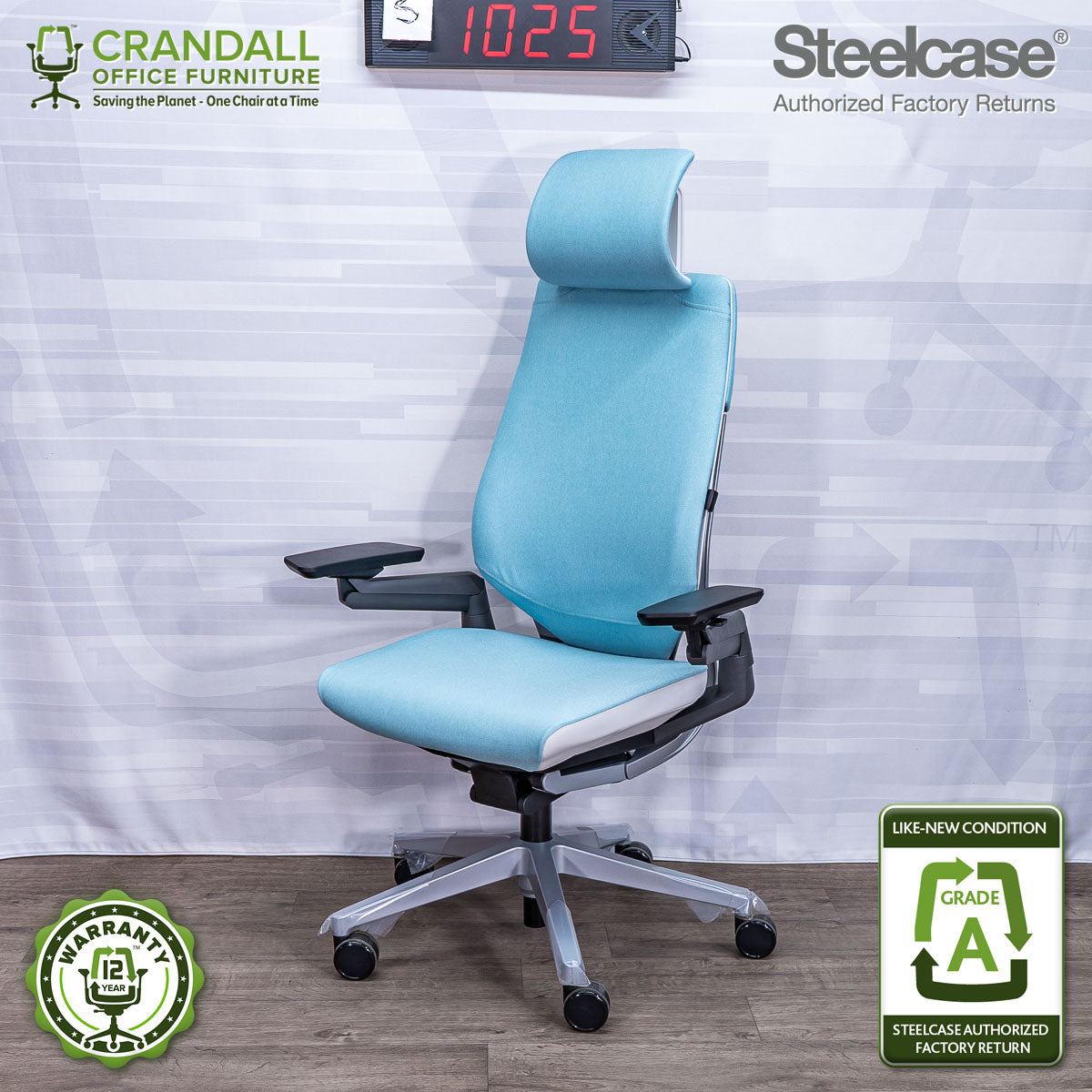 S-1025 - Steelcase Gesture with Headrest - Grade A
