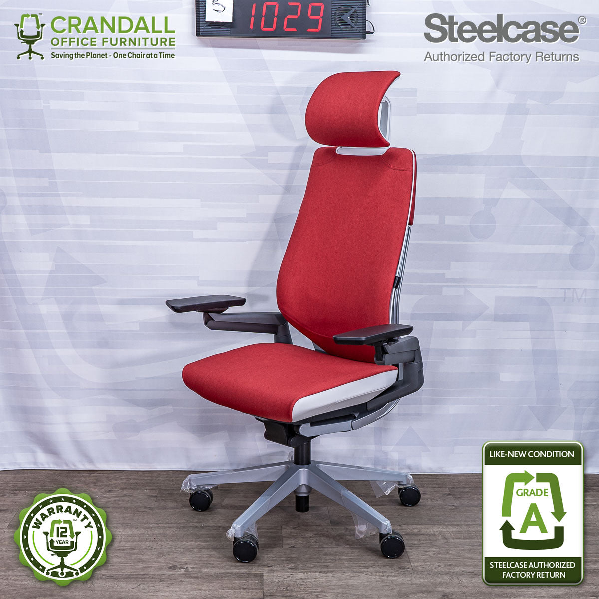 S-1029 - Steelcase Gesture with Headrest - Grade A