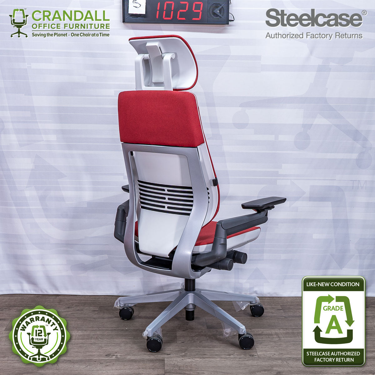 S-1029 - Steelcase Gesture with Headrest - Grade A
