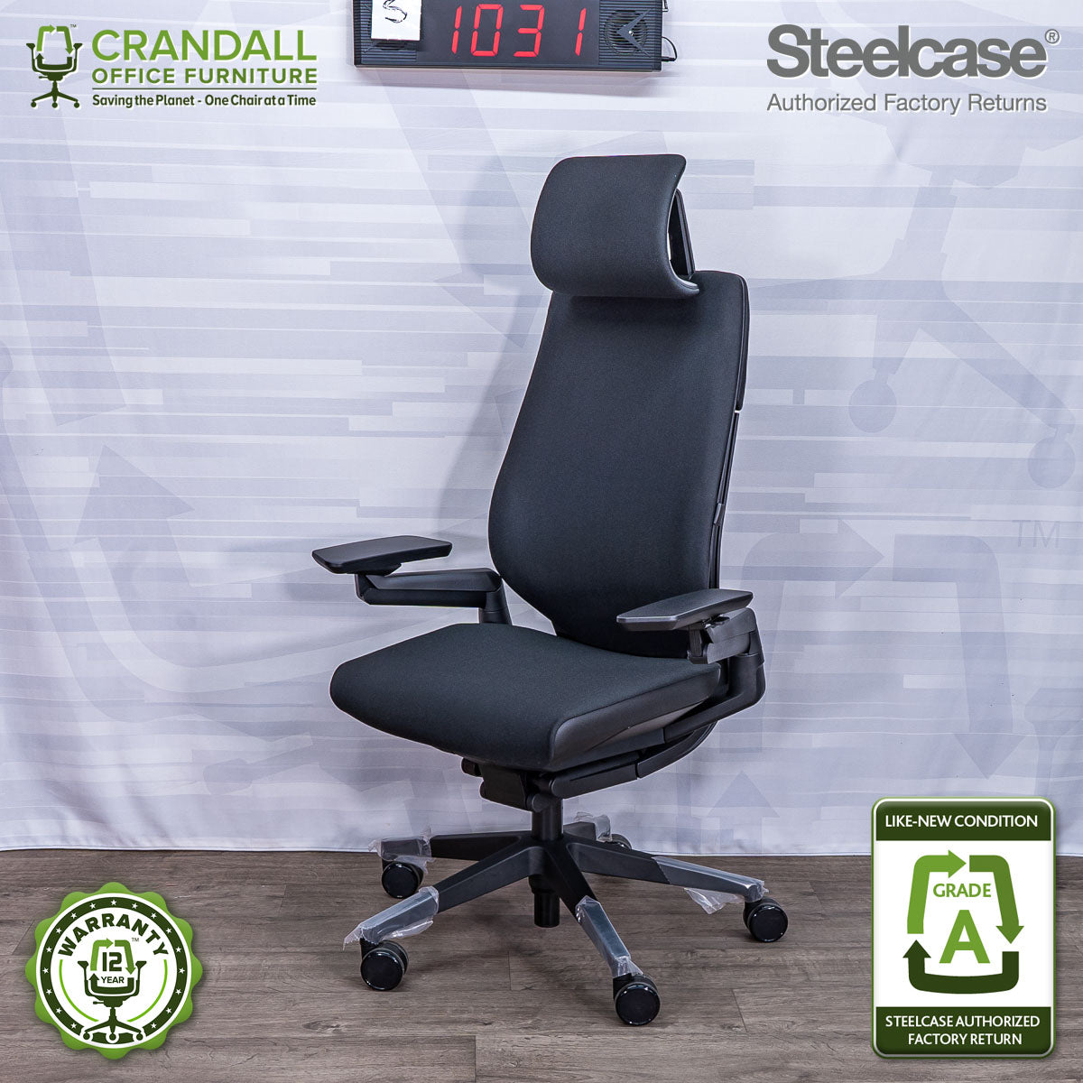 S-1031 - Steelcase Gesture with Headrest - Grade A