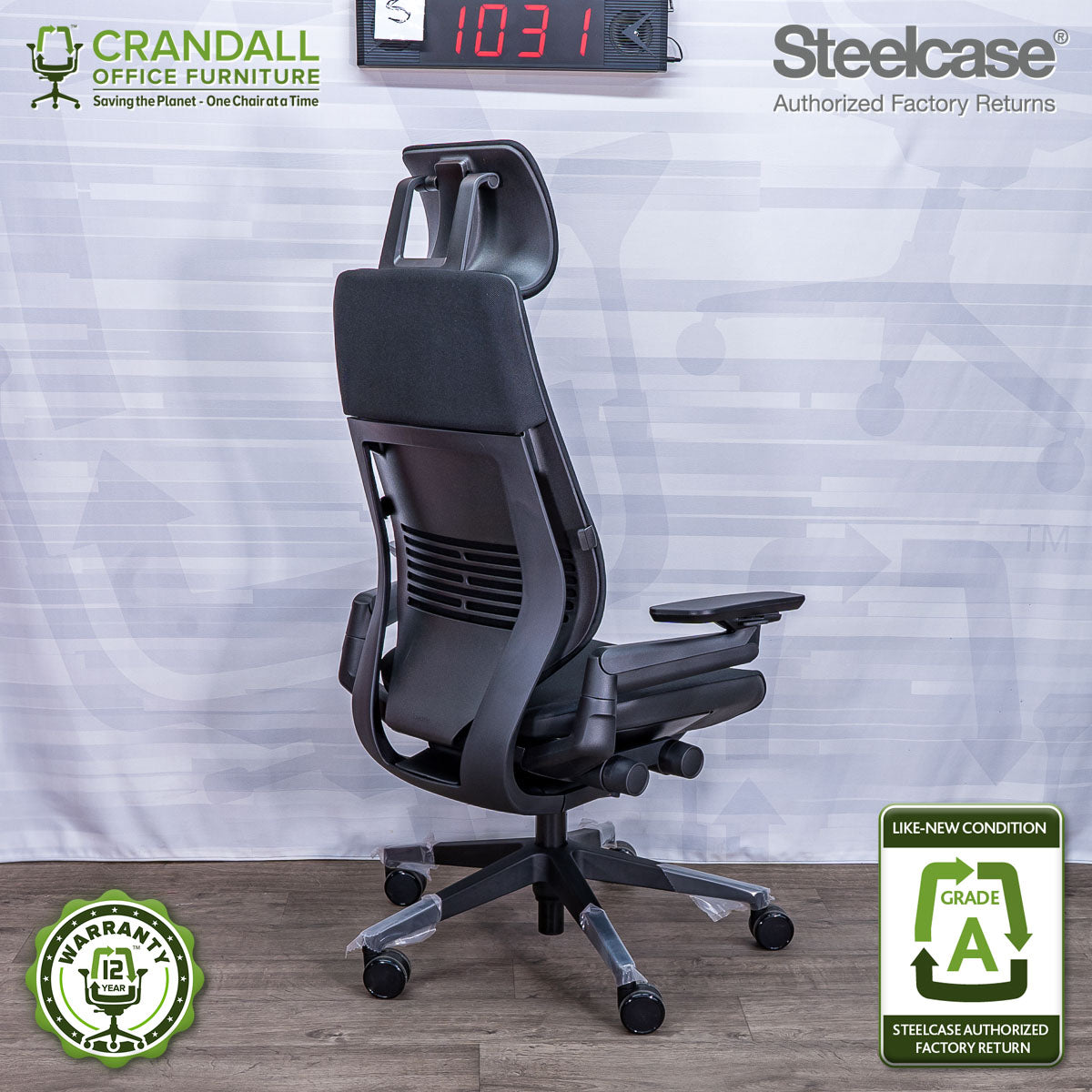 S-1031 - Steelcase Gesture with Headrest - Grade A