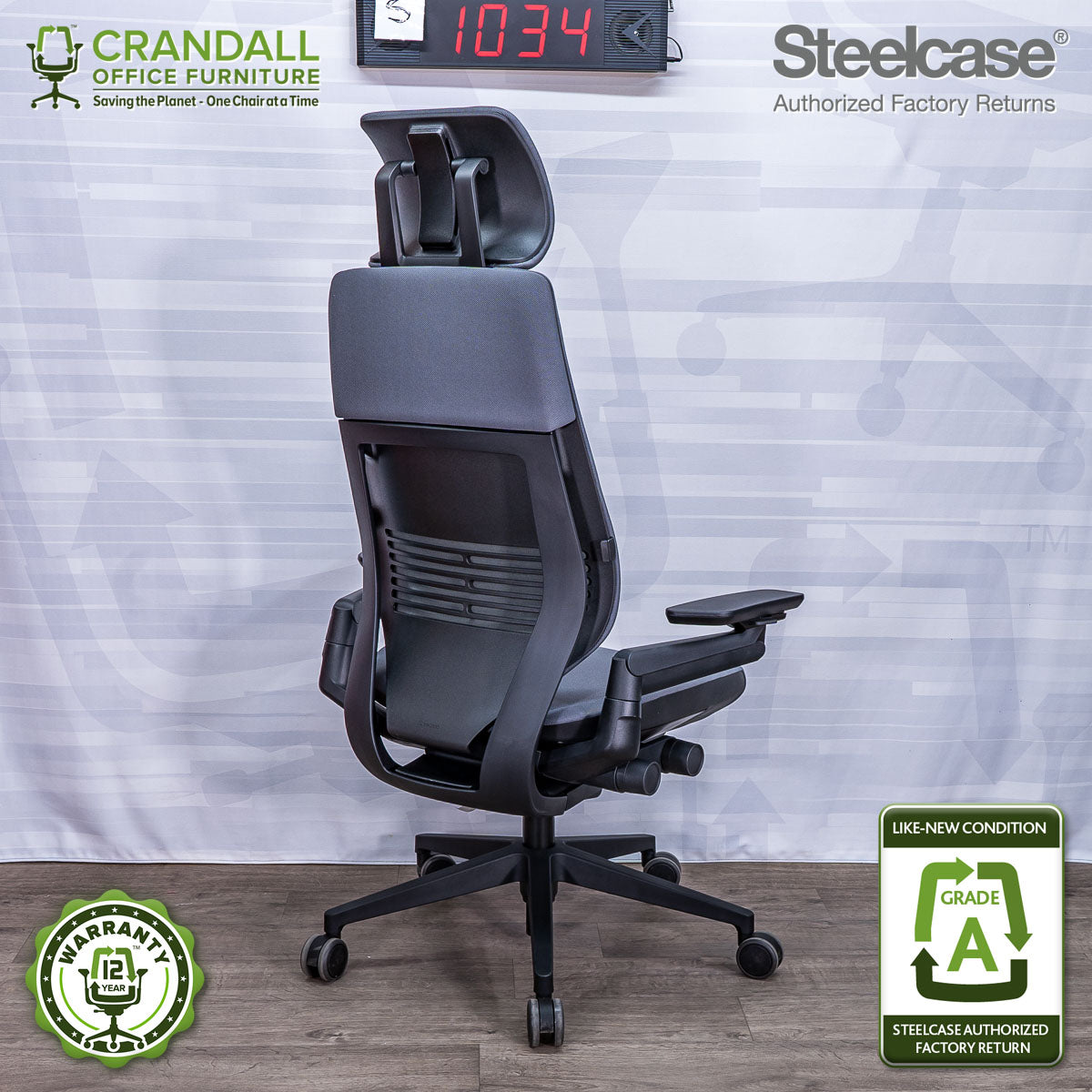 S-1034 - Steelcase Gesture with Headrest - Grade A