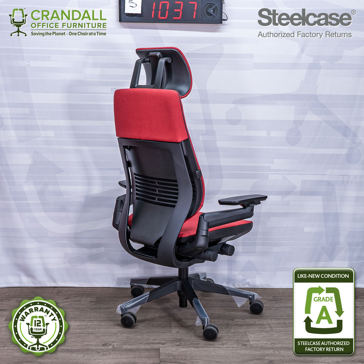 S-1037 - Steelcase Gesture with Headrest - Grade A