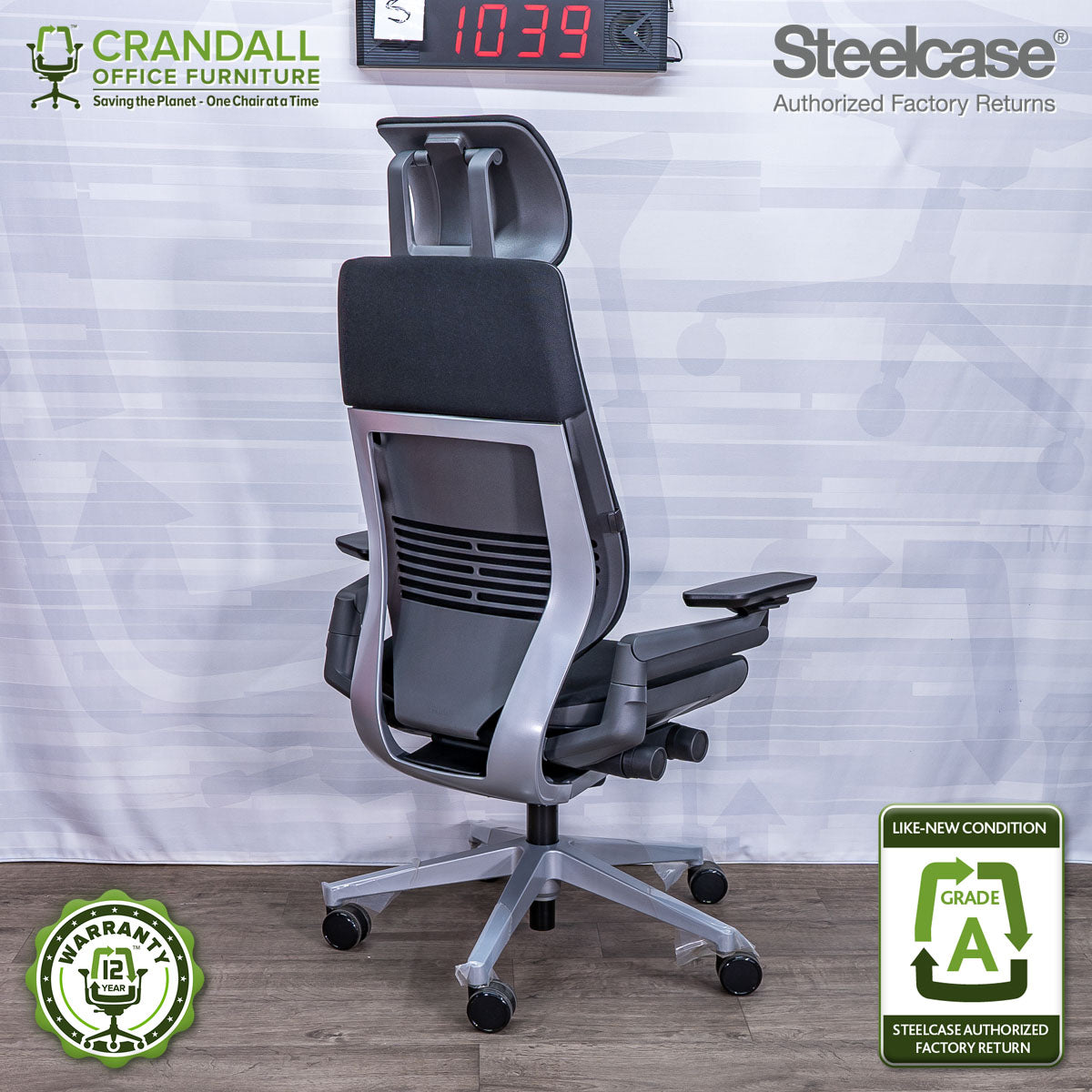 S-1039 - Steelcase Gesture with Headrest - Grade A