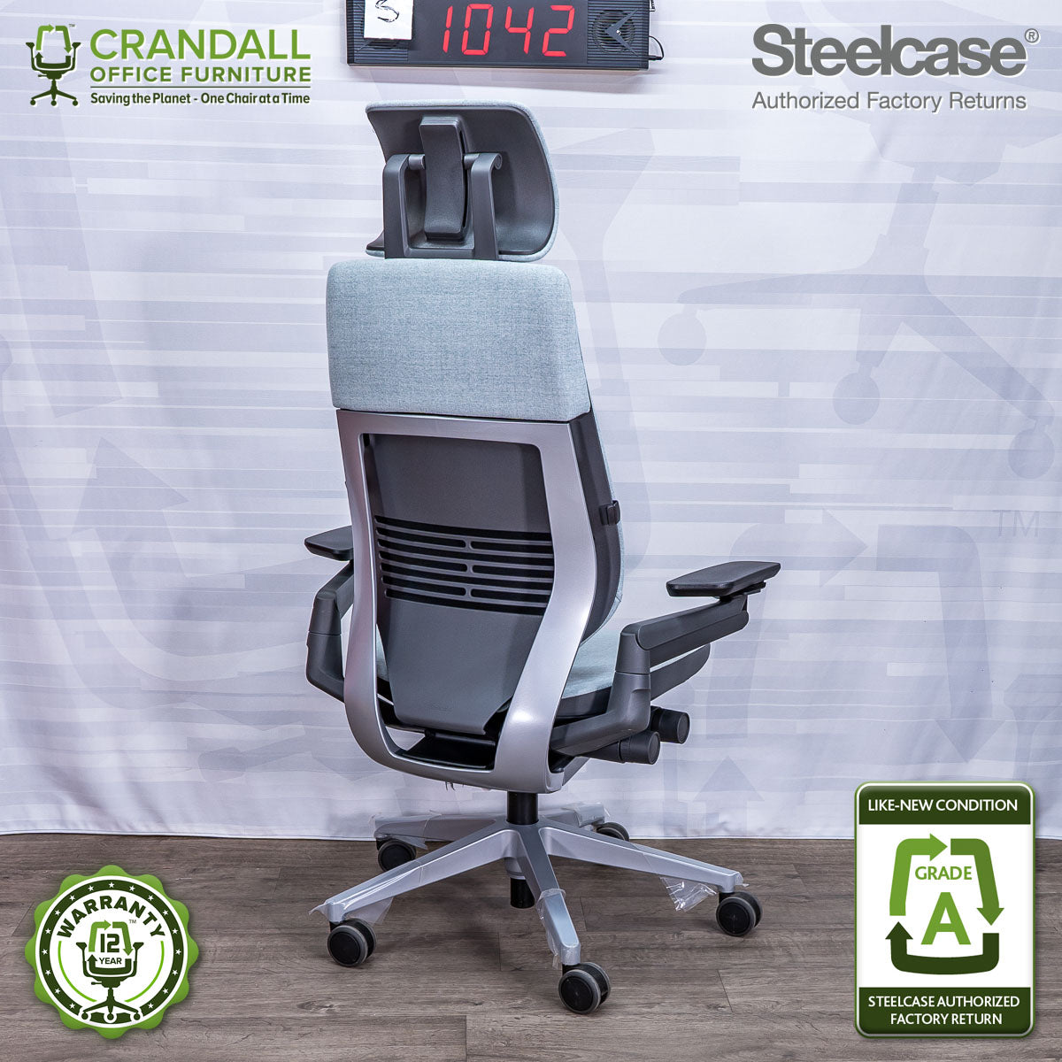 S-1042 - Steelcase Gesture with Headrest - Grade A