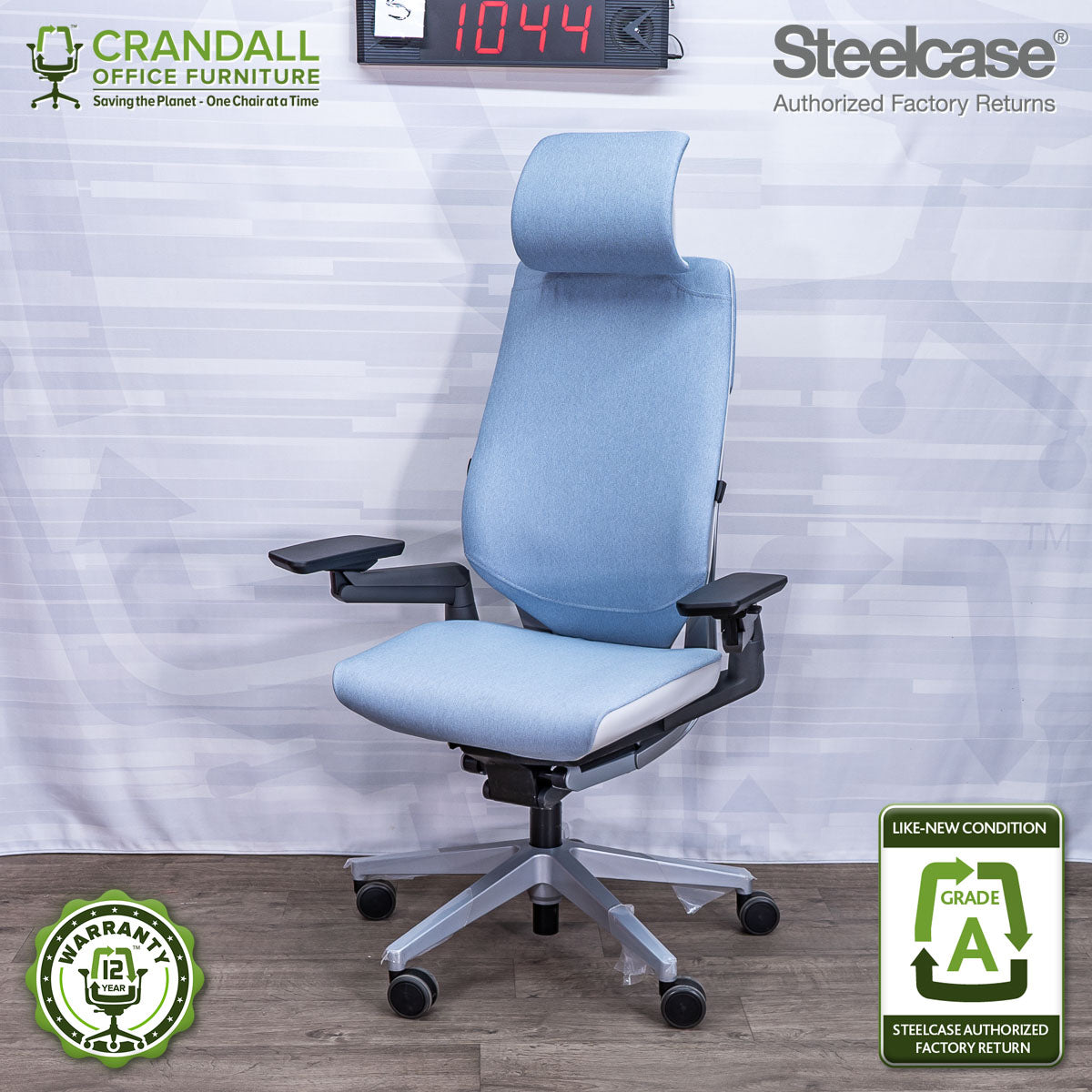 S-1044 - Steelcase Gesture with Headrest - Grade A