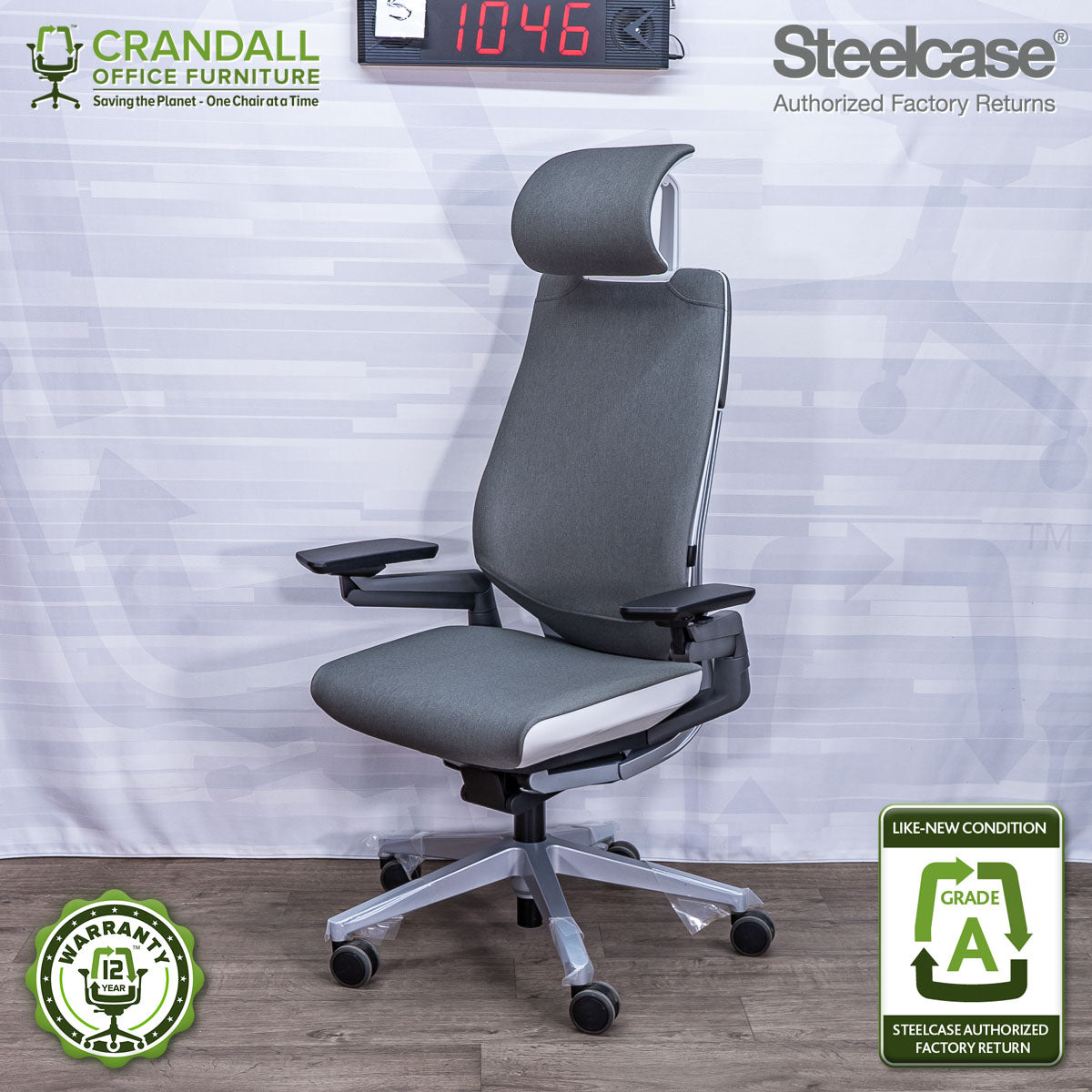 S-1046 - Steelcase Gesture with Headrest - Grade A
