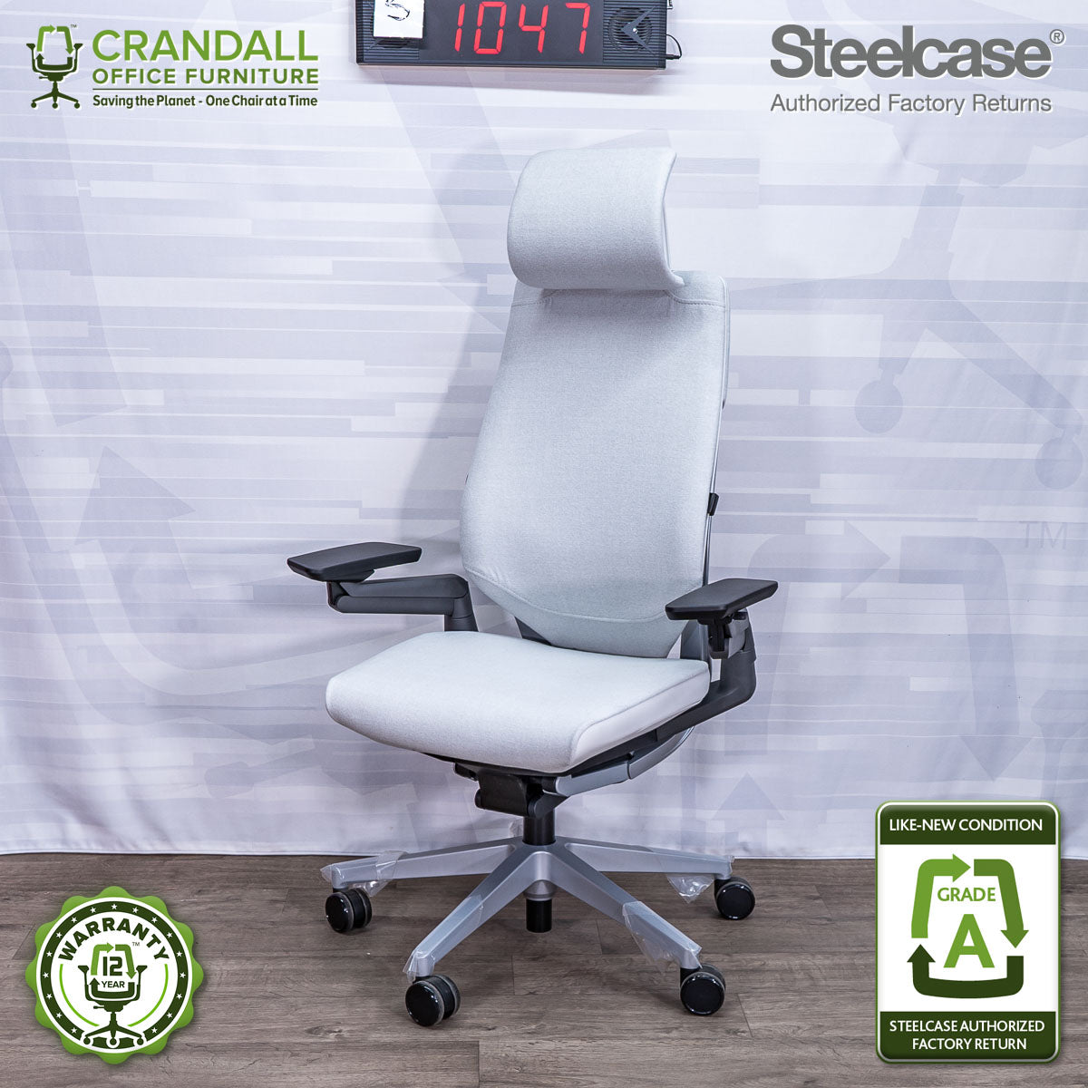 S-1047 - Steelcase Gesture with Headrest - Grade A