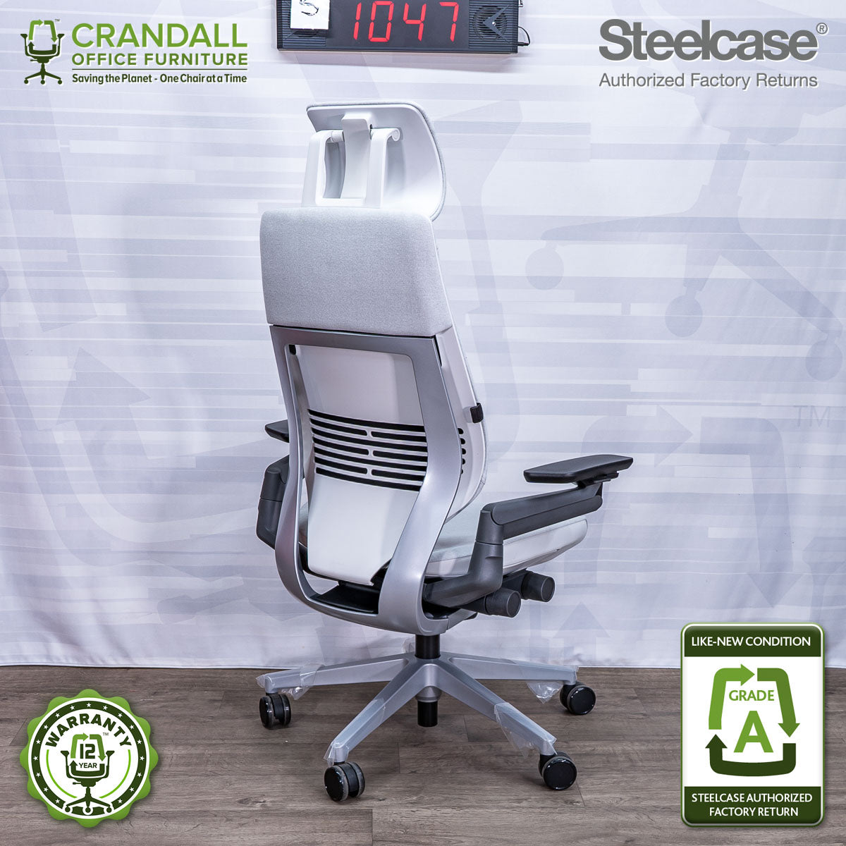 S-1047 - Steelcase Gesture with Headrest - Grade A