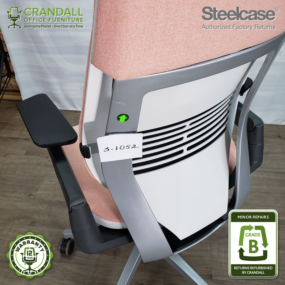 S-1052 - Steelcase Gesture with Headrest - Grade B