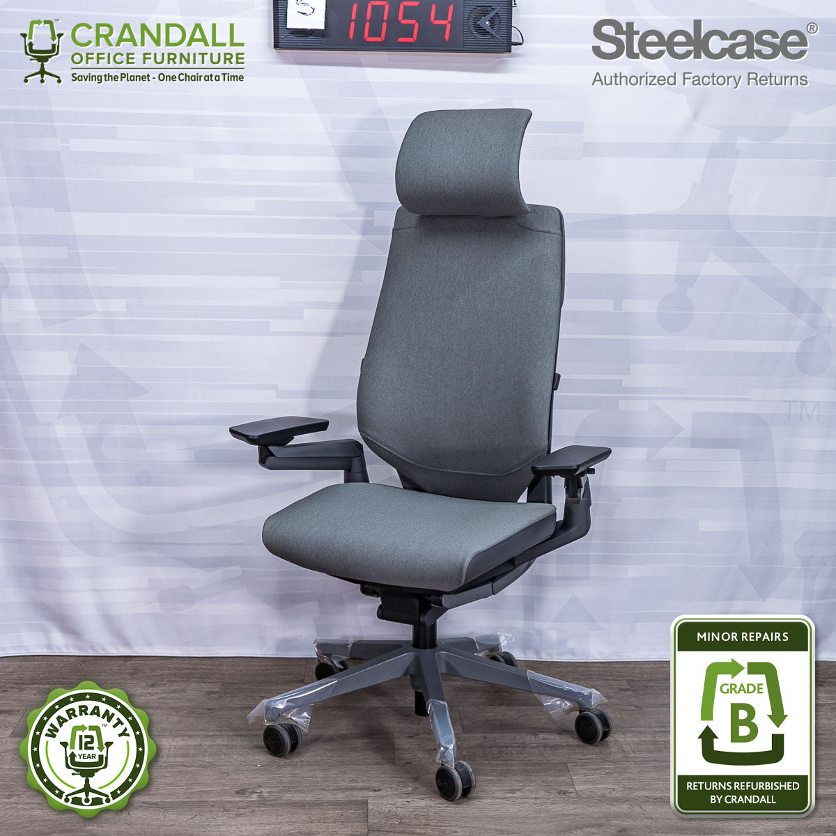 S-1054 - Steelcase Gesture with Headrest - Grade B
