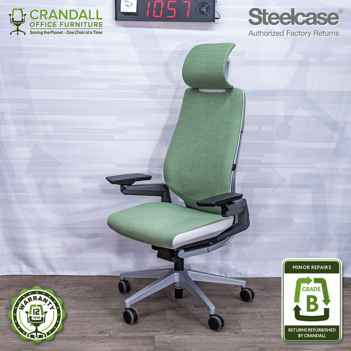 S-1057 - Steelcase Gesture with Headrest - Grade B