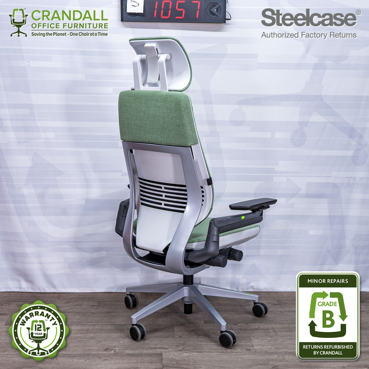 S-1057 - Steelcase Gesture with Headrest - Grade B