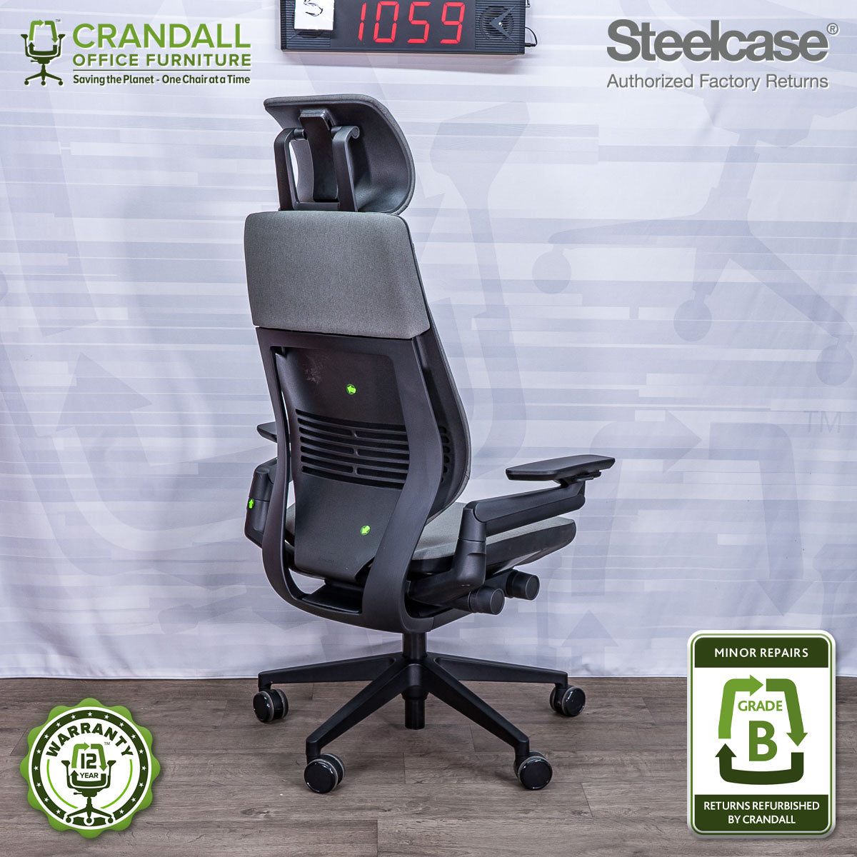 S-1059 - Steelcase Gesture with Headrest - Grade B