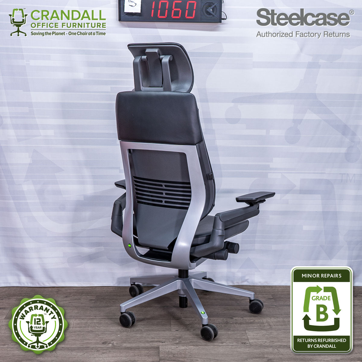 S-1060 - Steelcase Gesture with Headrest - Grade B