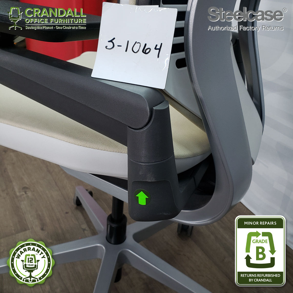 S-1064 - Steelcase Gesture with Headrest - Grade B