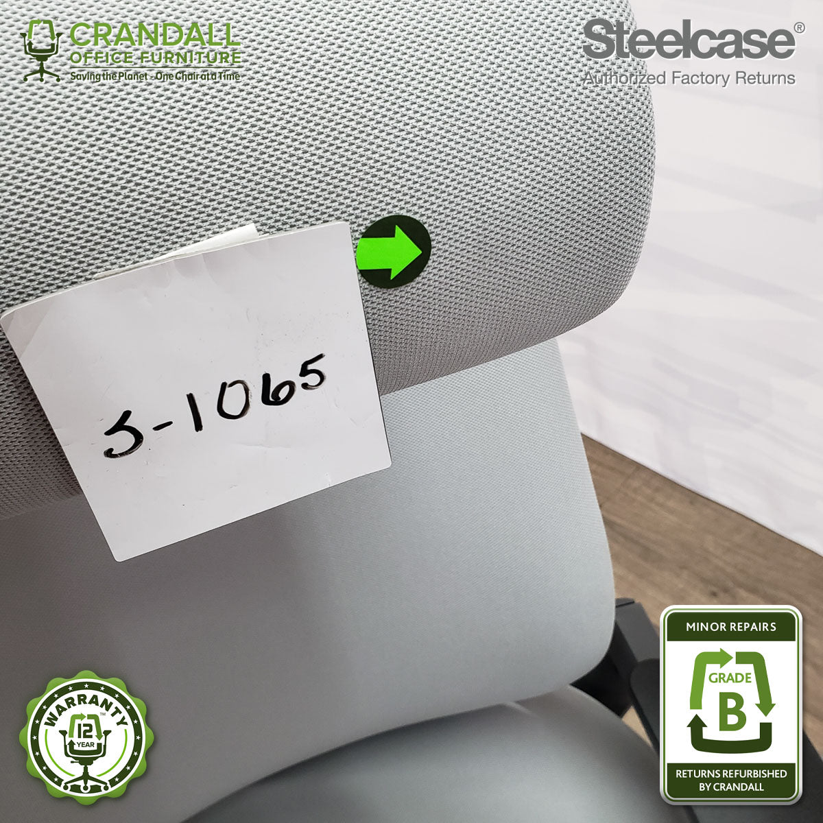 S-1065 - Steelcase Gesture with Headrest - Grade B