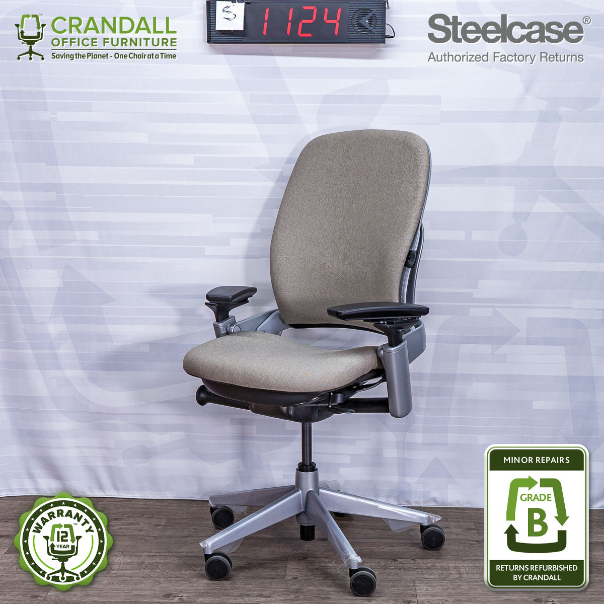 S-1124 - Steelcase V2 Leap - Grade B