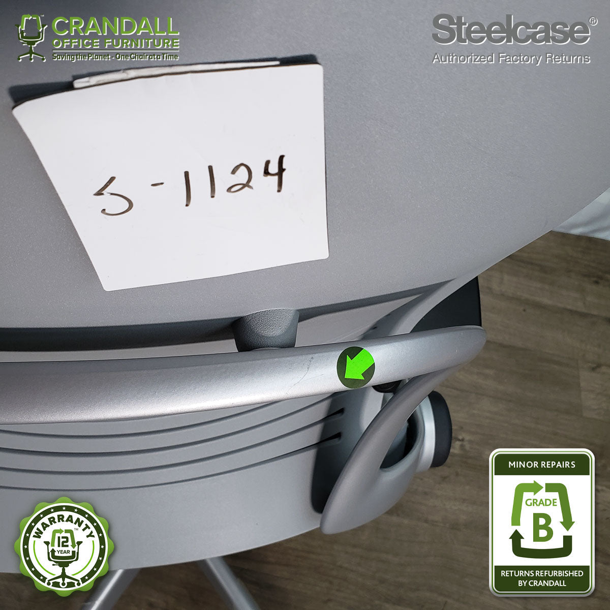 S-1124 - Steelcase V2 Leap - Grade B