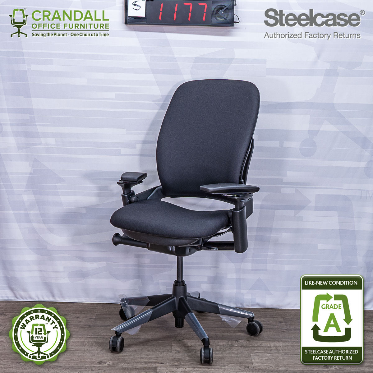 S-1177 - Steelcase V2 Leap - Grade A