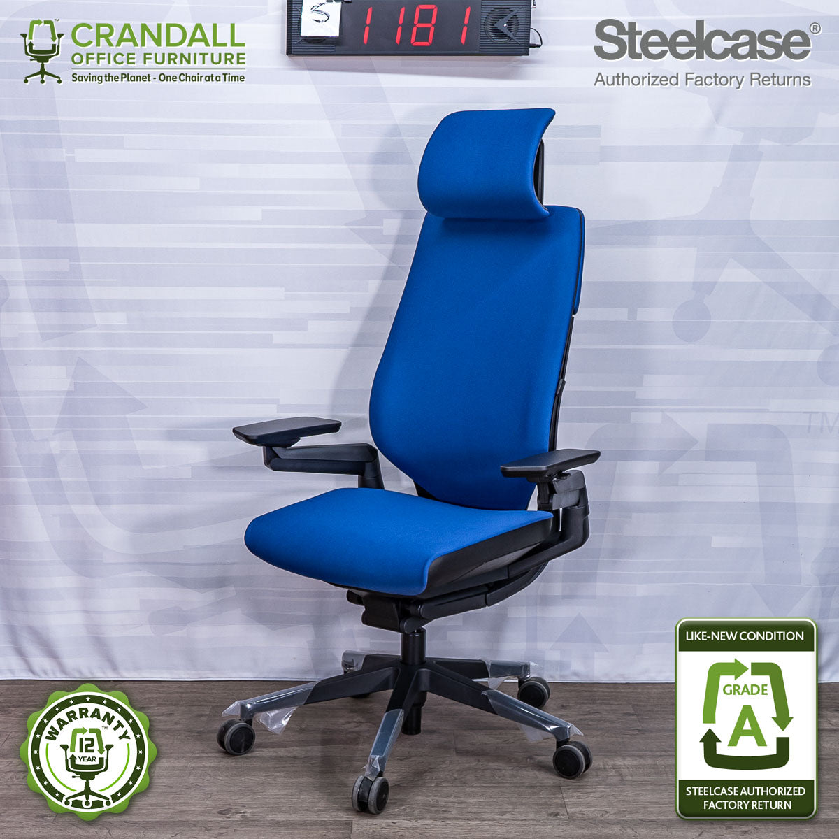 S-1181 - Steelcase Gesture with Headrest - Grade A