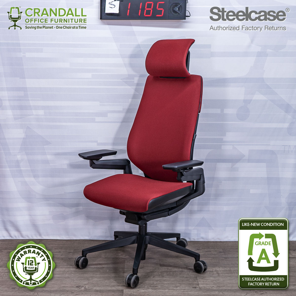 S-1185 - Steelcase Gesture with Headrest - Grade A
