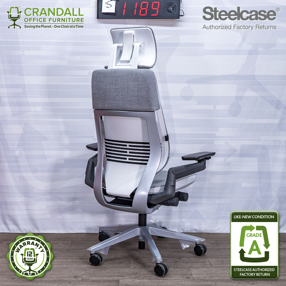 S-1189 - Steelcase Gesture with Headrest - Grade A