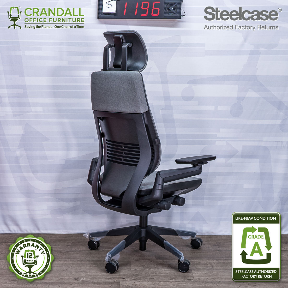 S-1196 - Steelcase Gesture with Headrest - Grade A