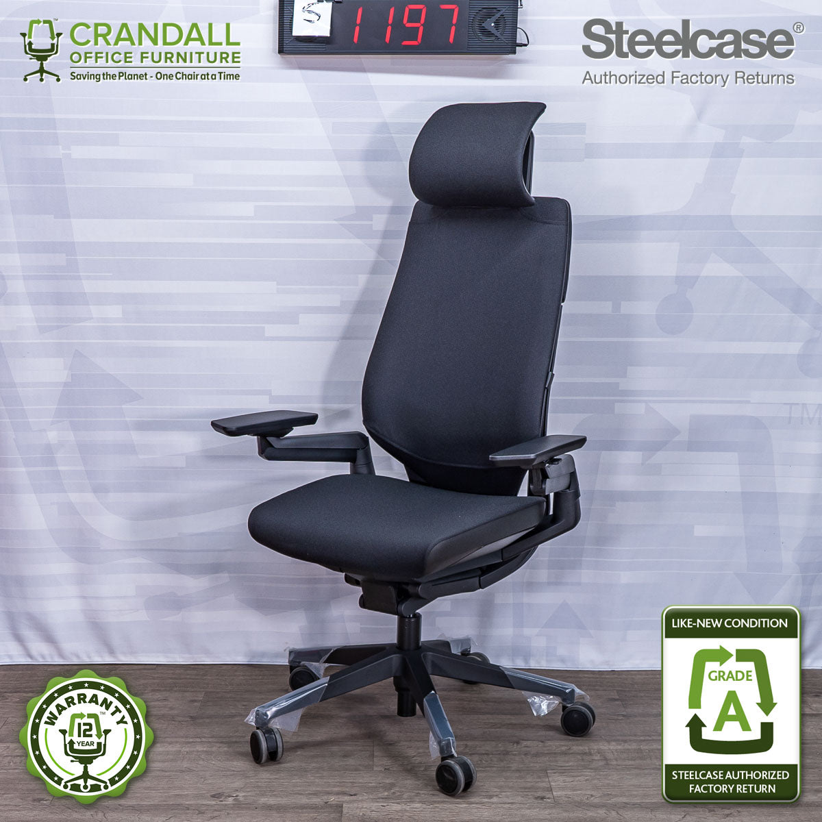 S-1197 - Steelcase Gesture with Headrest - Grade A