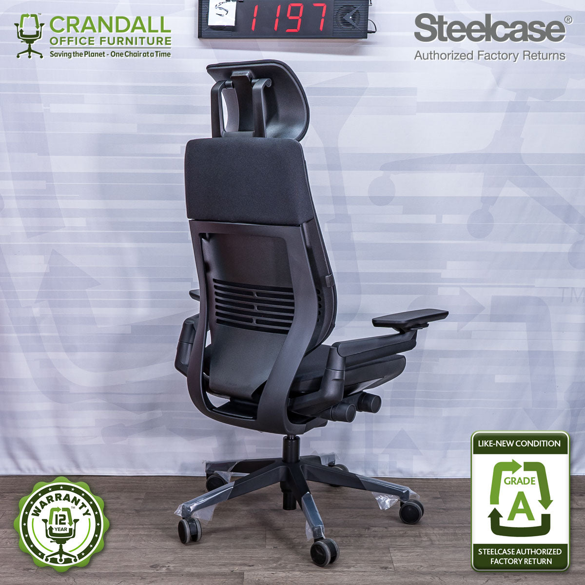 S-1197 - Steelcase Gesture with Headrest - Grade A