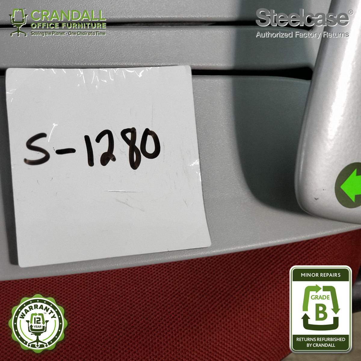 S-1280 - Steelcase V2 Leap - Grade B