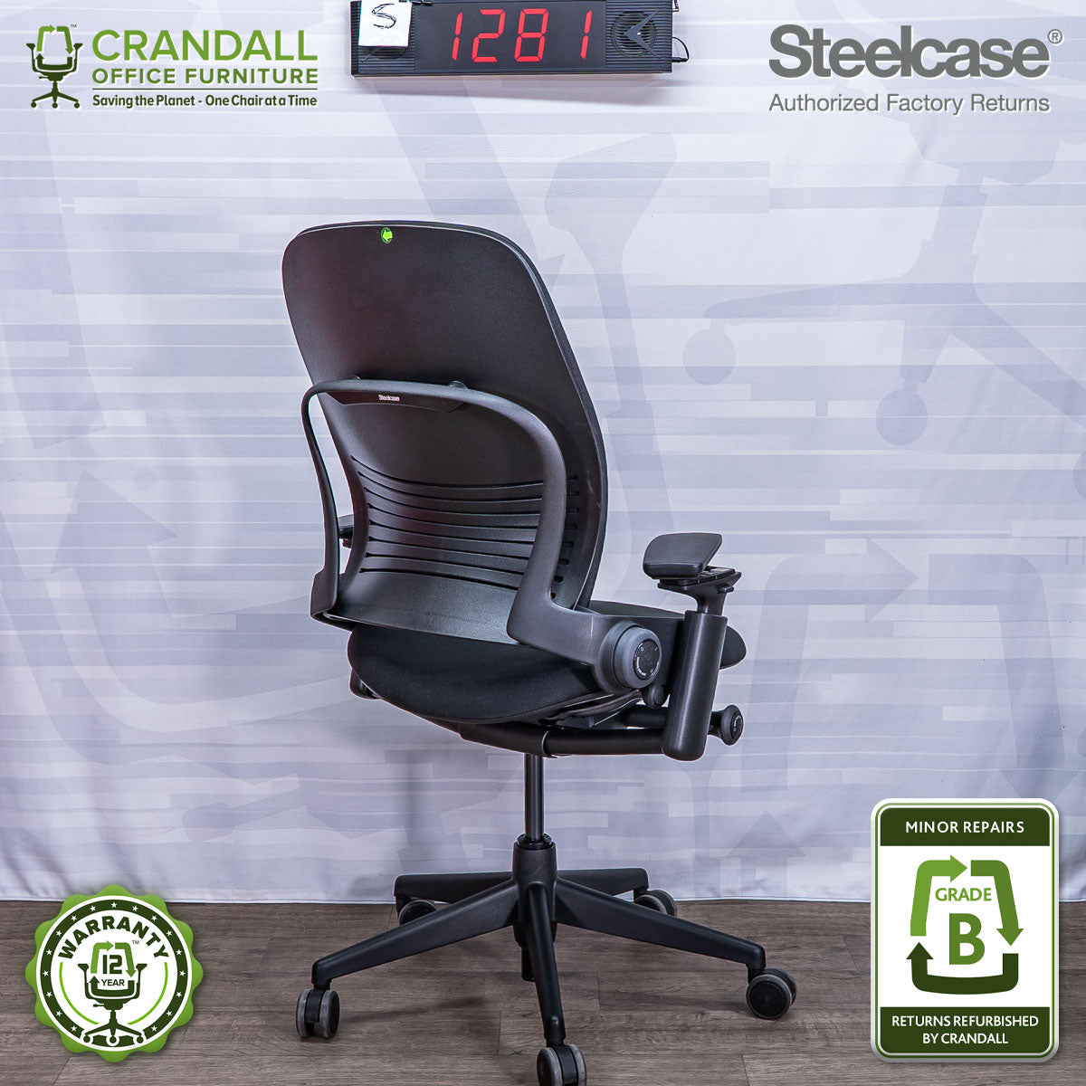 S-1281 - Steelcase V2 Leap - Grade B