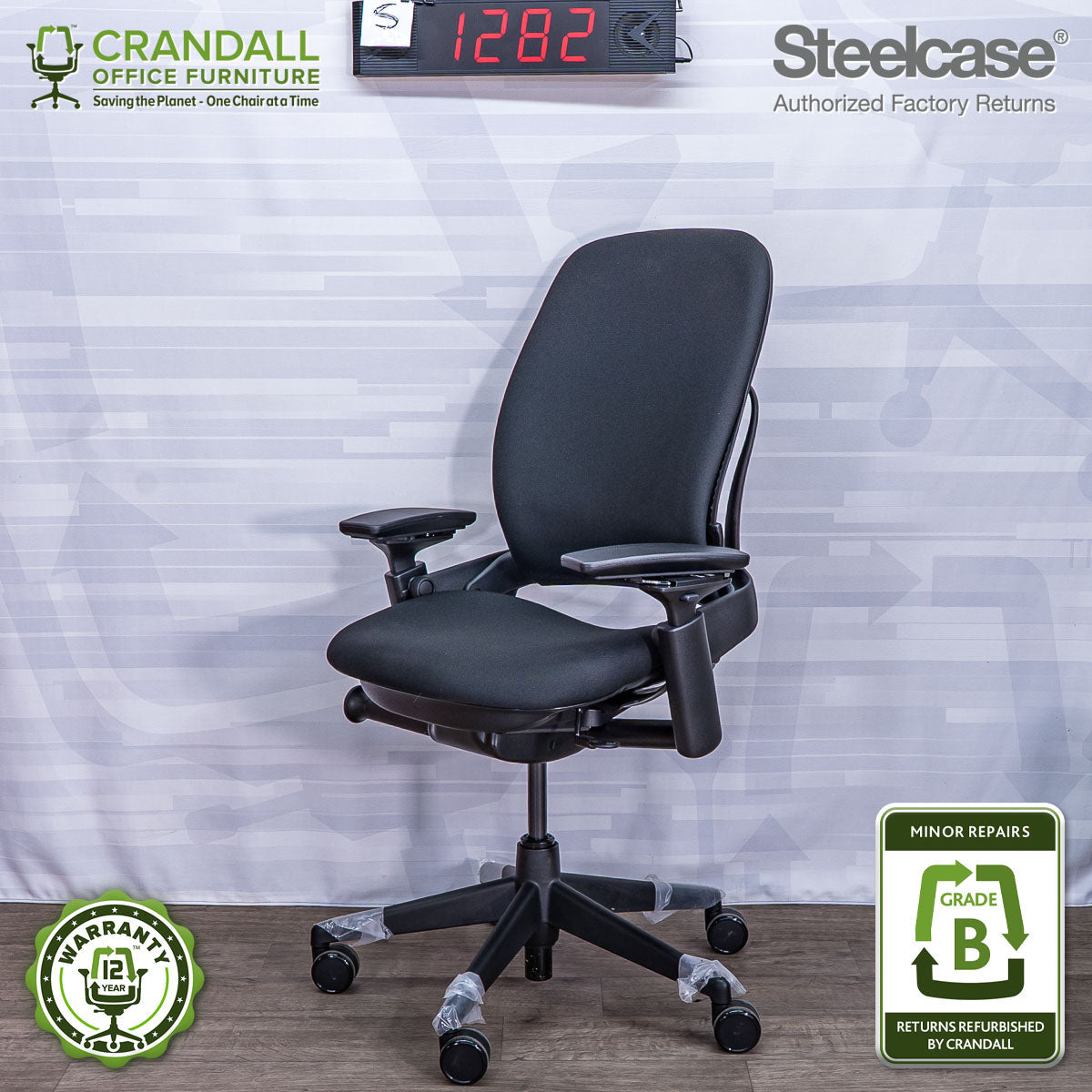 S-1282 - Steelcase V2 Leap - Grade B