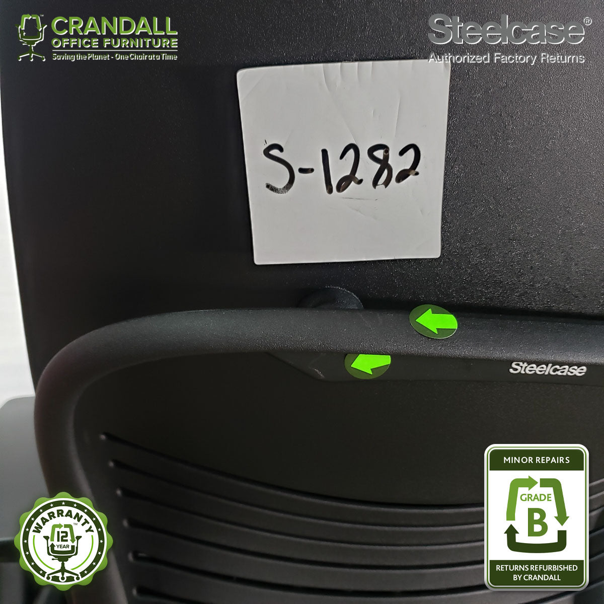 S-1282 - Steelcase V2 Leap - Grade B