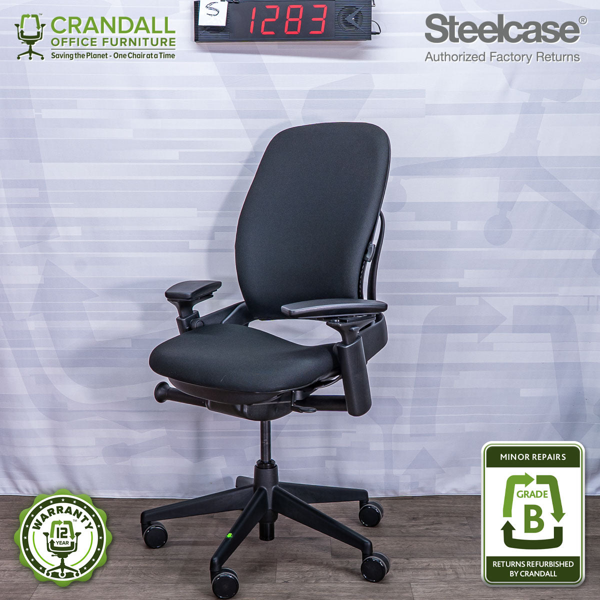 S-1283 - Steelcase V2 Leap - Grade B
