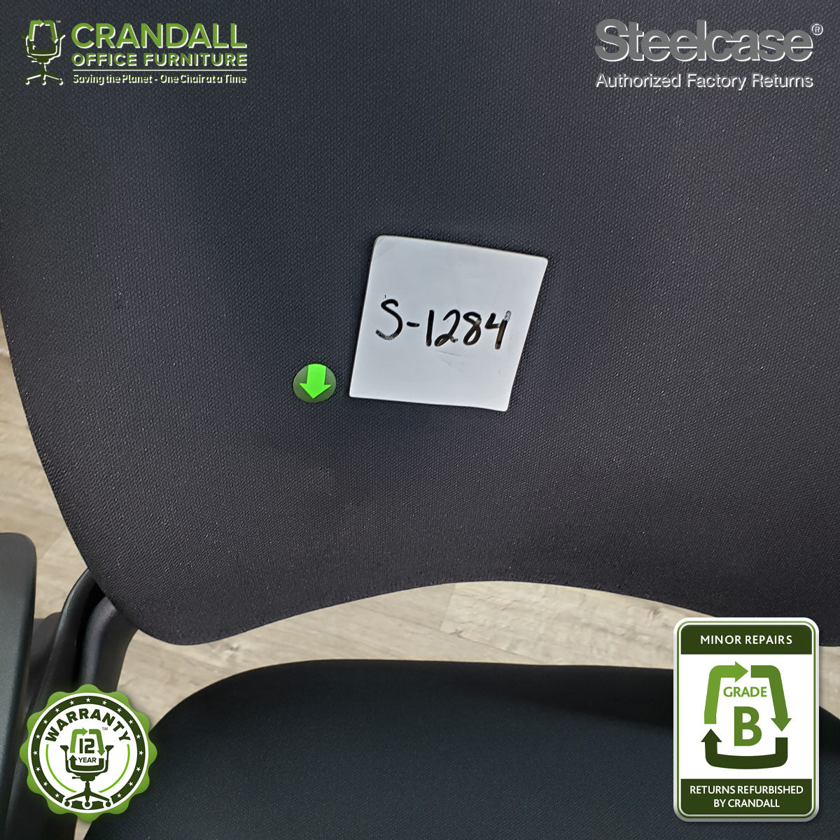 S-1284 - Steelcase V2 Leap - Grade B