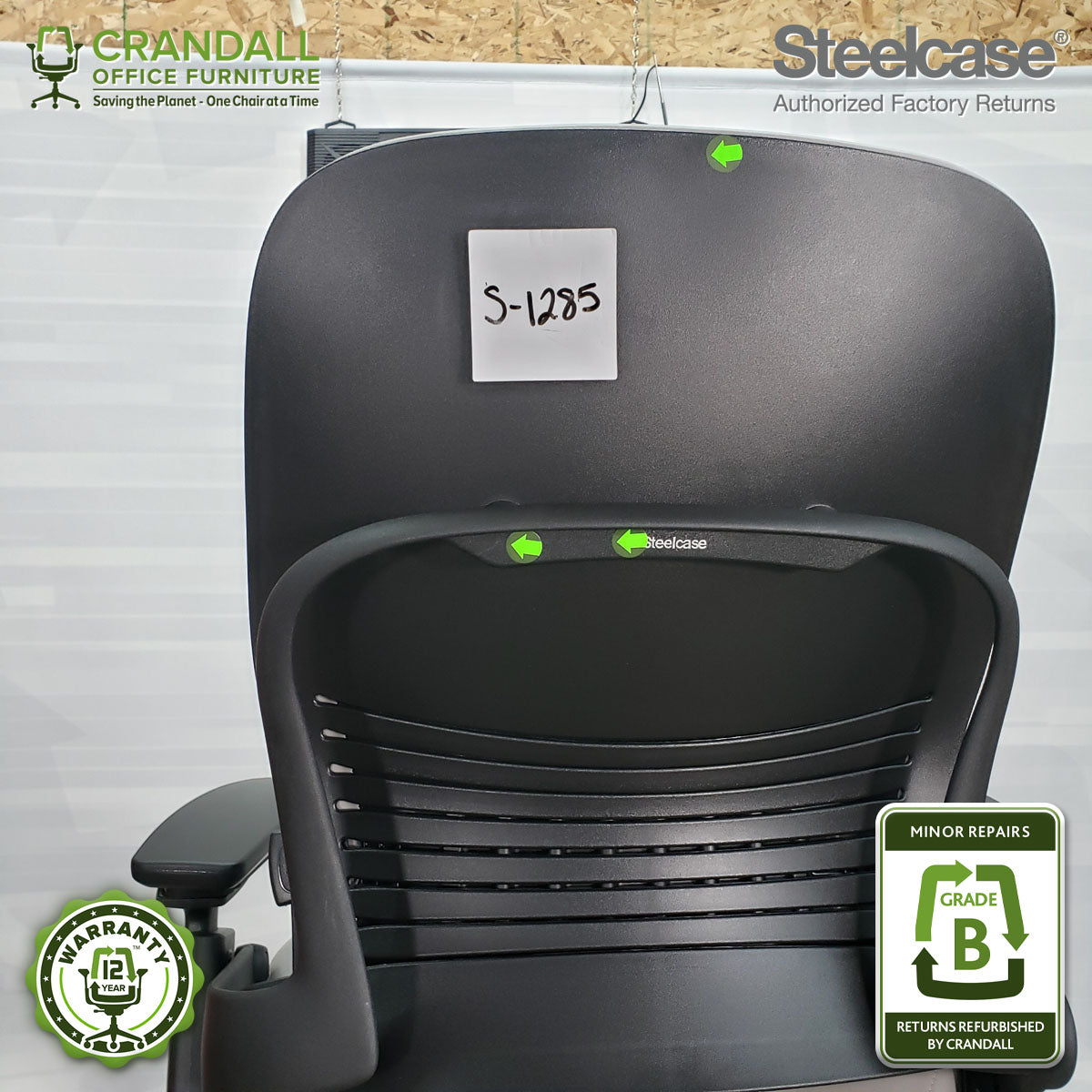 S-1285 - Steelcase V2 Leap - Grade B