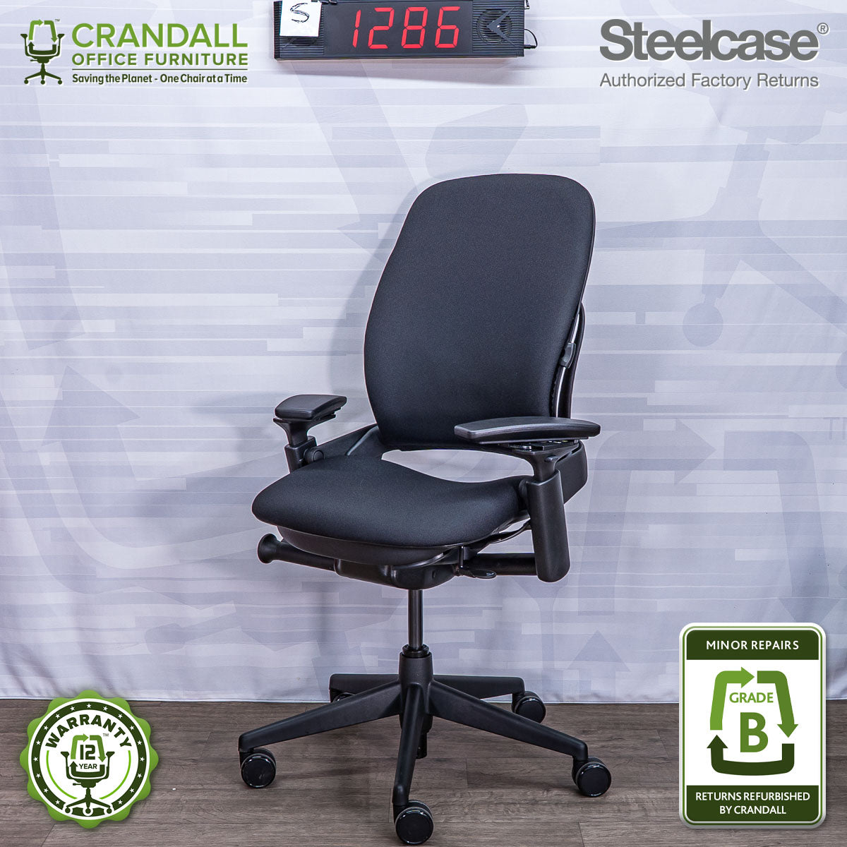 S-1286 - Steelcase V2 Leap - Grade B