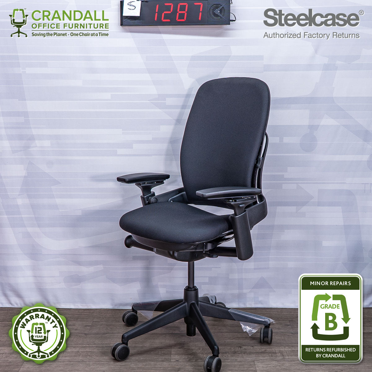 S-1287 - Steelcase V2 Leap - Grade B