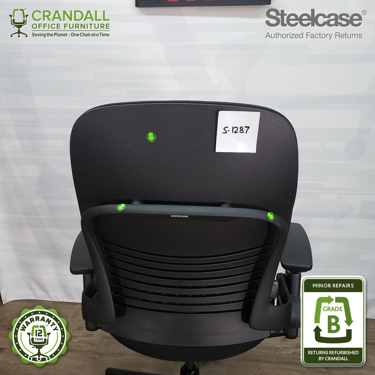 S-1287 - Steelcase V2 Leap - Grade B